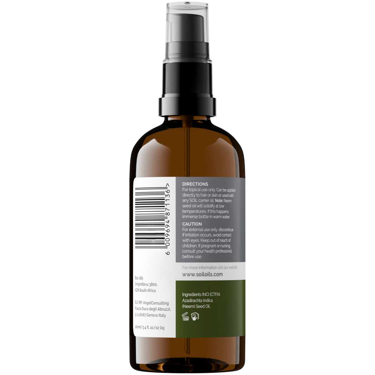 Organic Neem Oil (Azadirachta Indica) 100ml