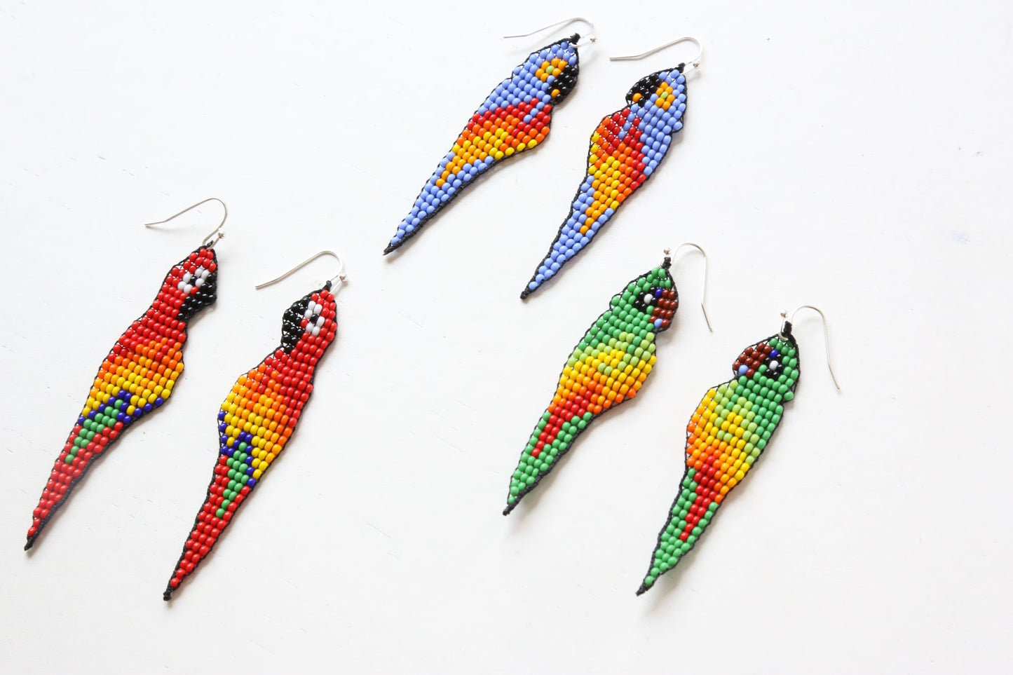 Green Parrot Earrings
