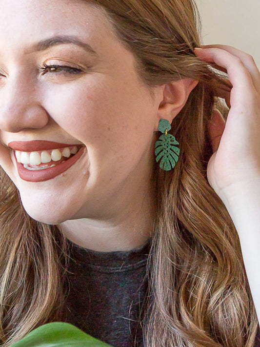 Monstera Studs