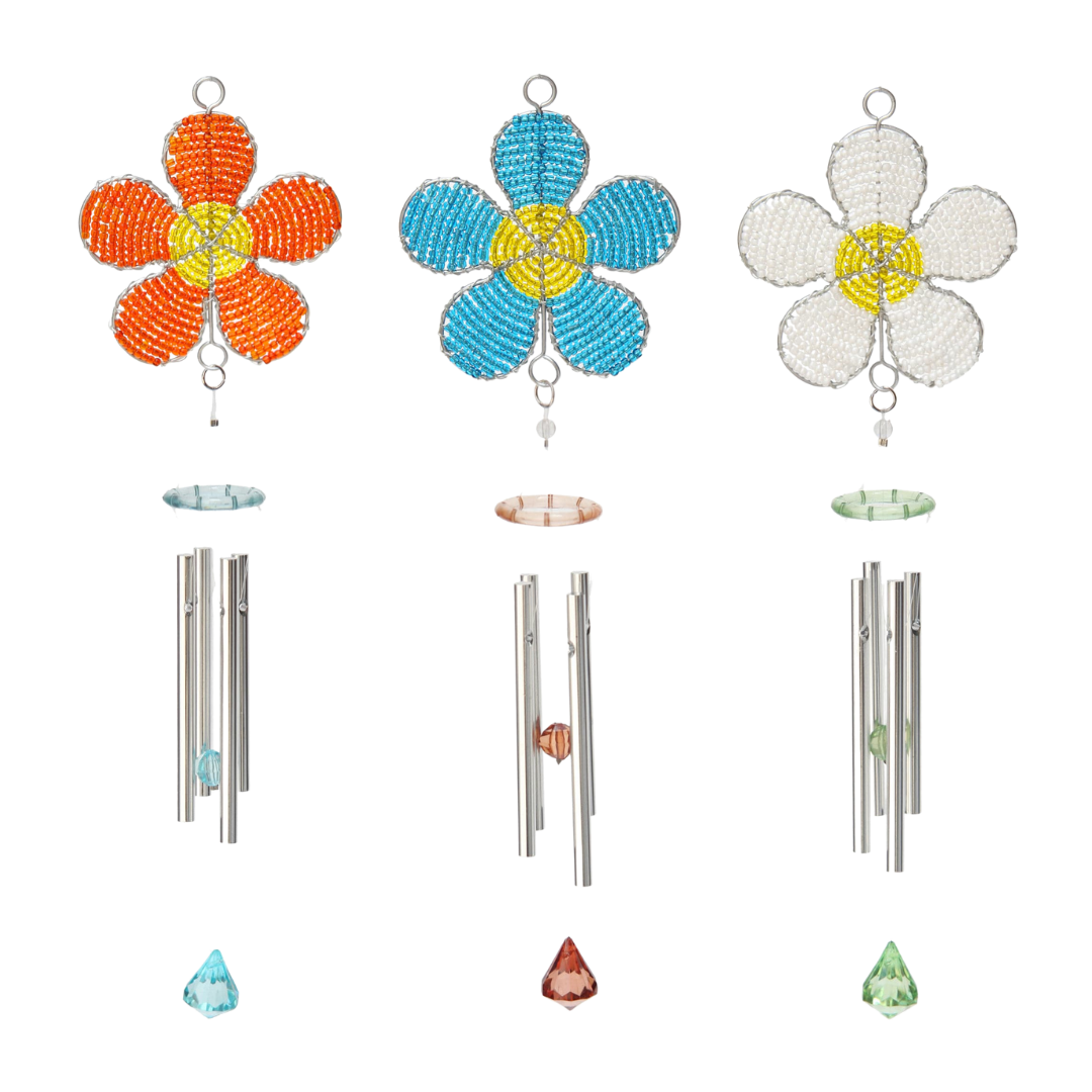 Daisy Wind Chime, Sm Asst  (Set of 3)