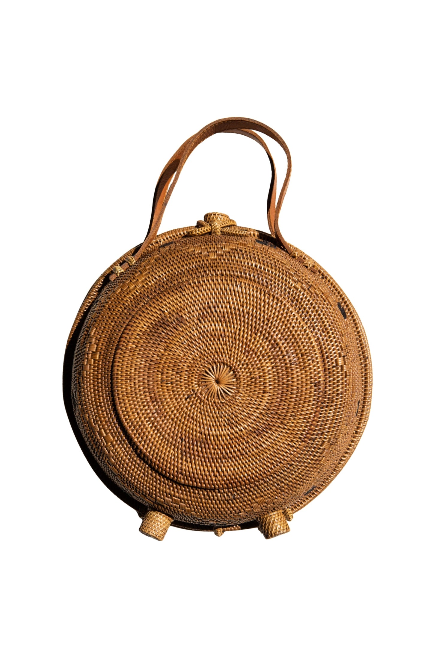 Emma Oversized Rattan Round Satchel