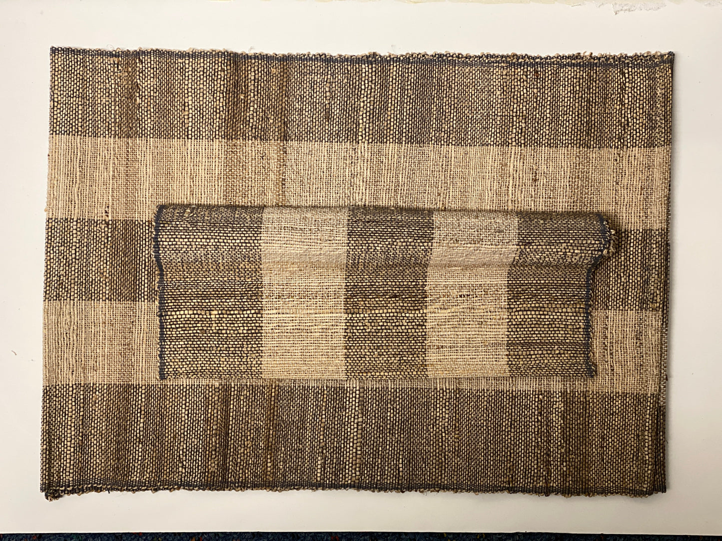 Handwoven Placemats | Banana Stem Fiber & Cotton | Set of 4 | Fair Trade | BISCOTTI STRATA