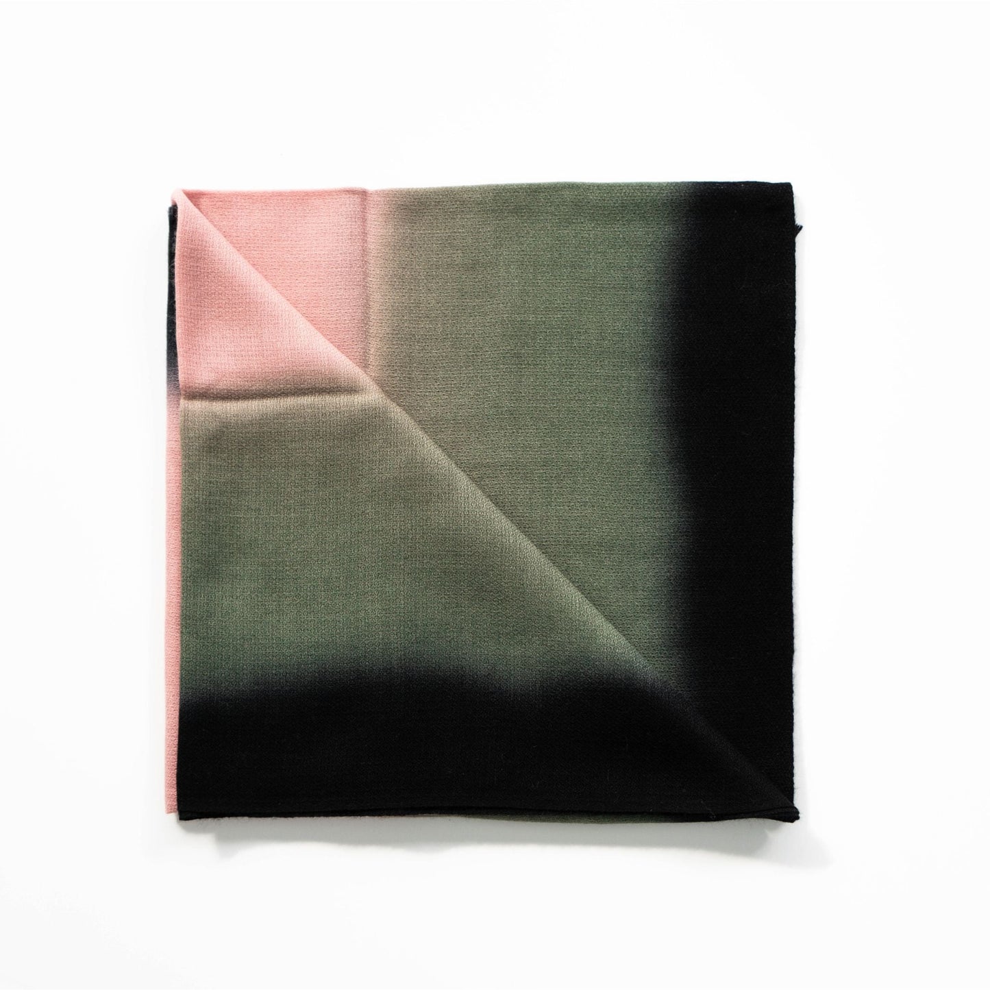 Iris Courtyard Green Purple Hand Woven Cashmere Merino Scarf