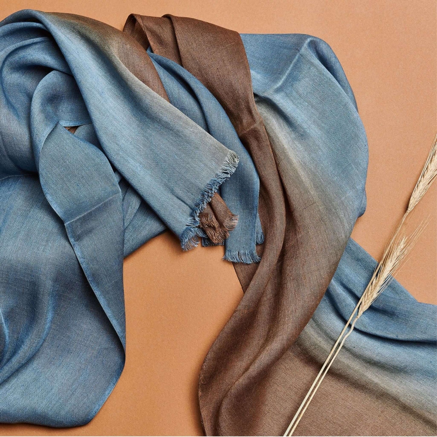 Oceana Beige Soft Linen Silk Handloom Scarf
