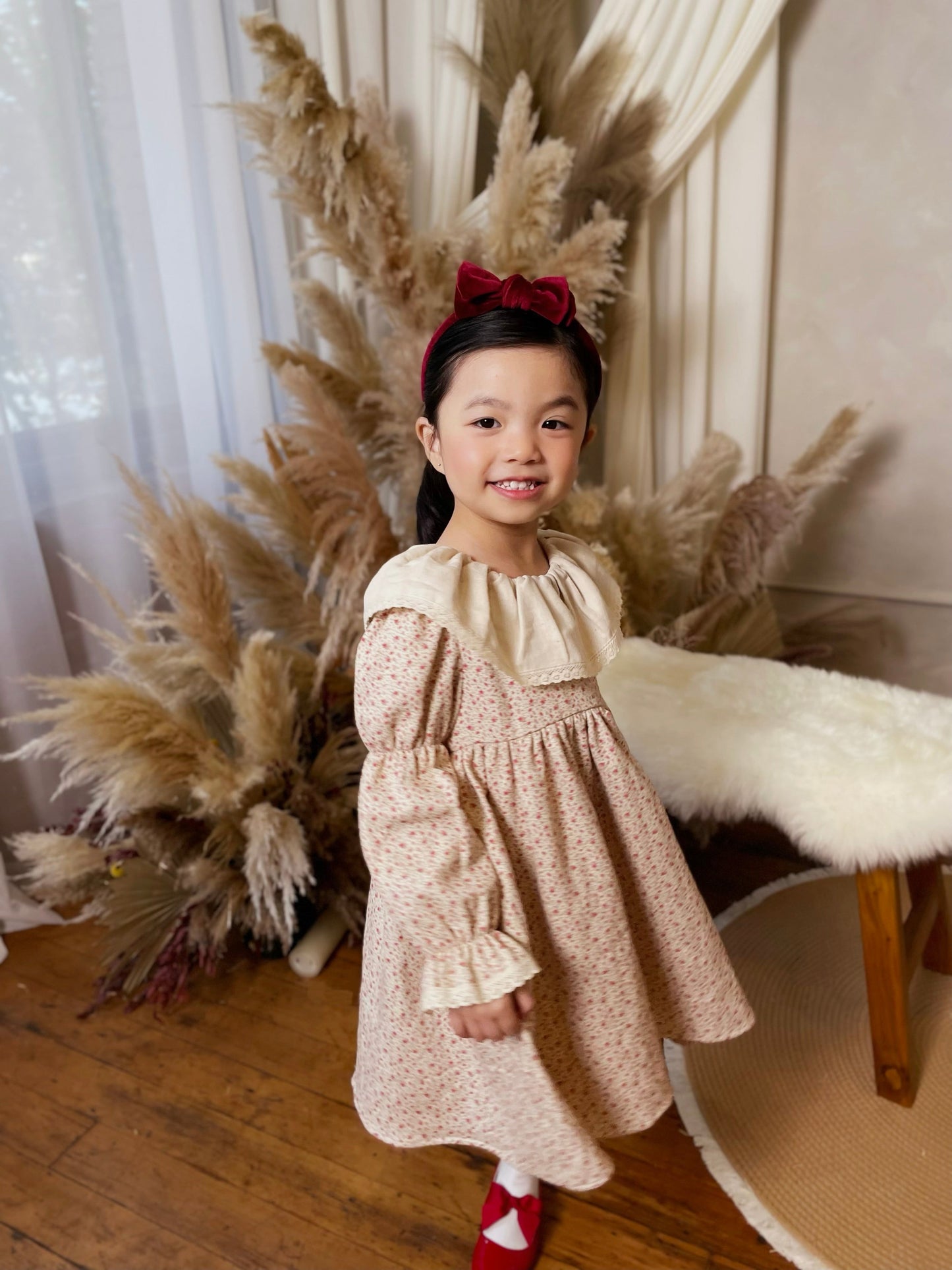 Marguerite Dress- Wild Rosebud Garden