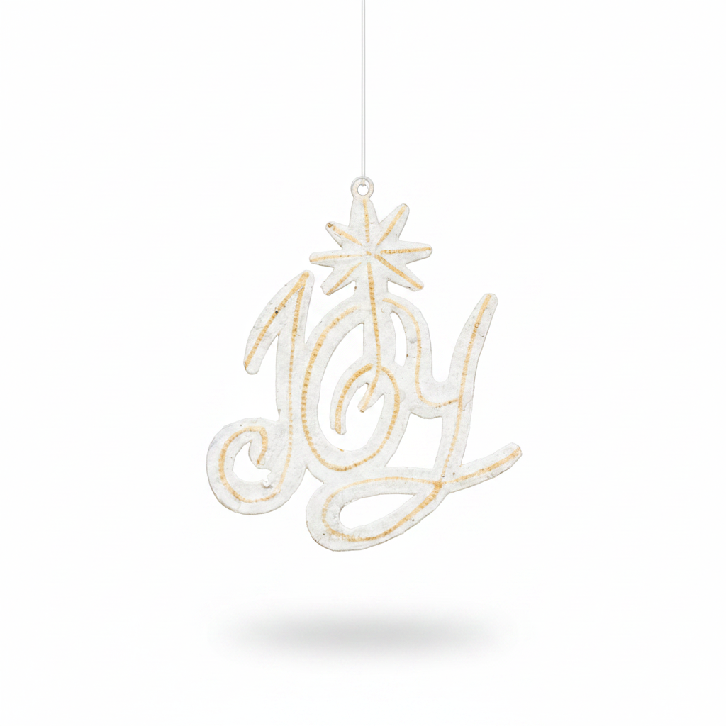 White Joy Ornament