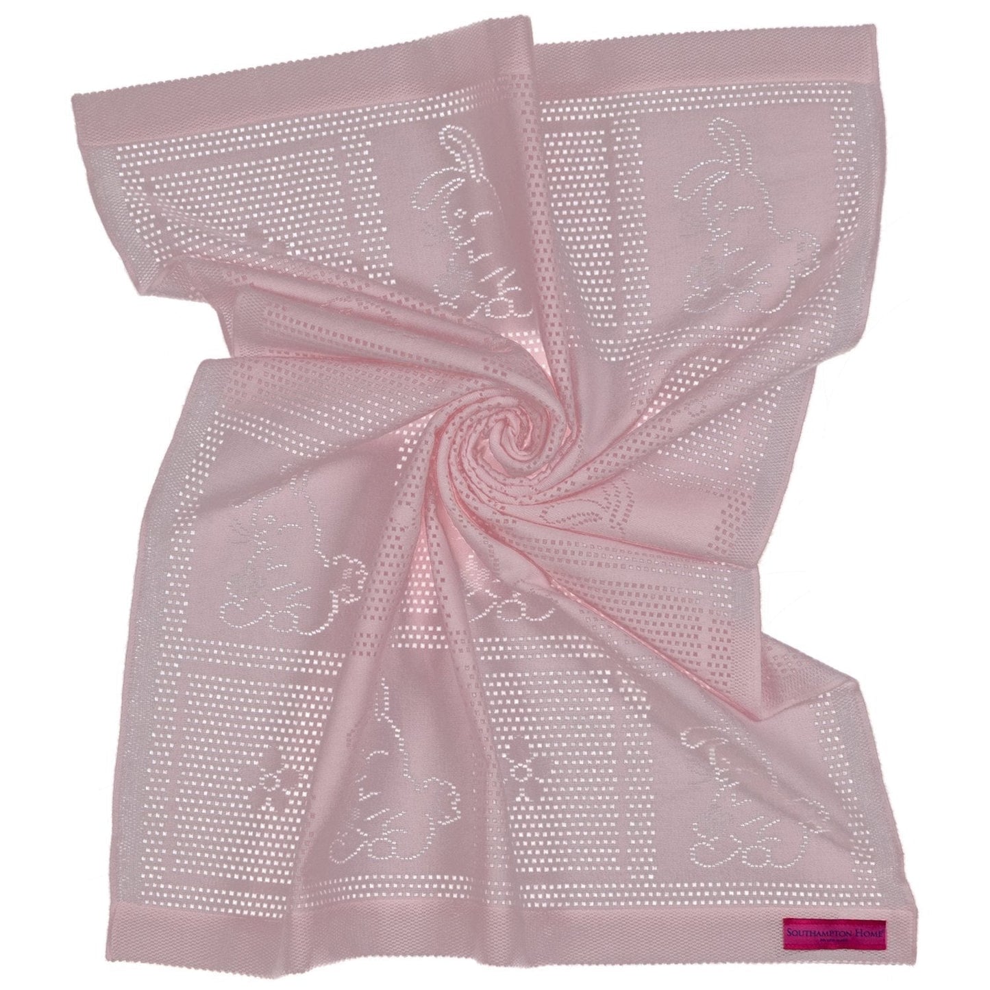 Southampton Home Lace Weave Bunny Baby Blanket - Pink