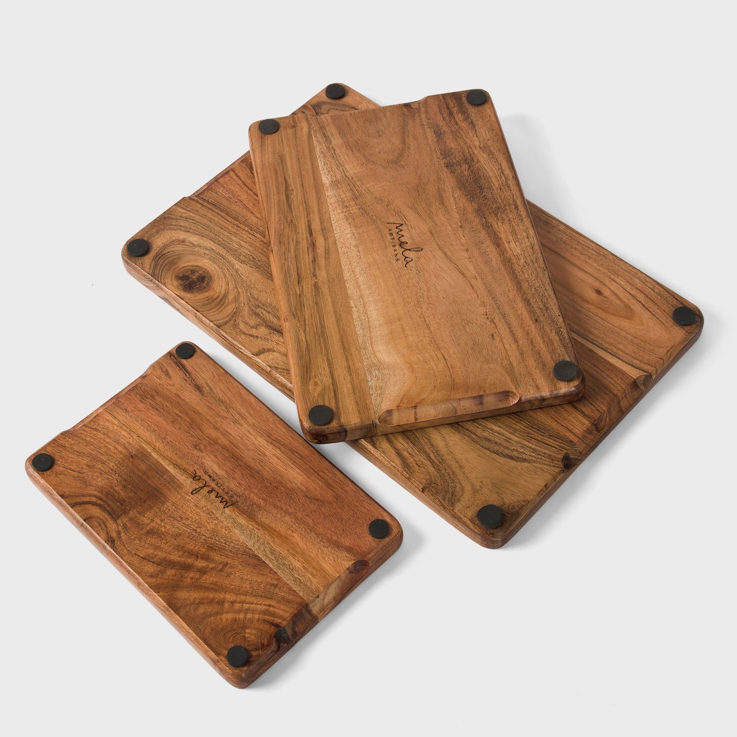 Acacia Wood Cutting Board Set – 3 Piece Natural
