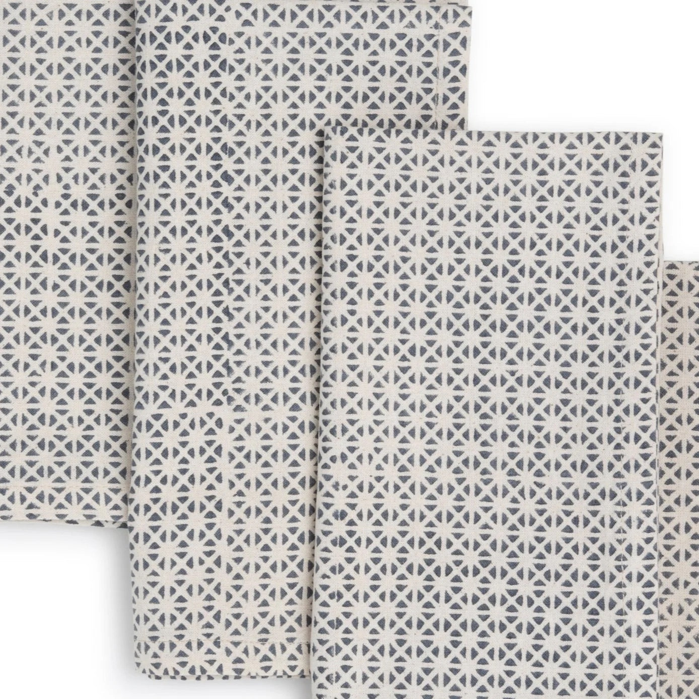 Hand Block Printed Cotton Napkins, Set of 4 | 18″×18″ | Fair trade | Axis