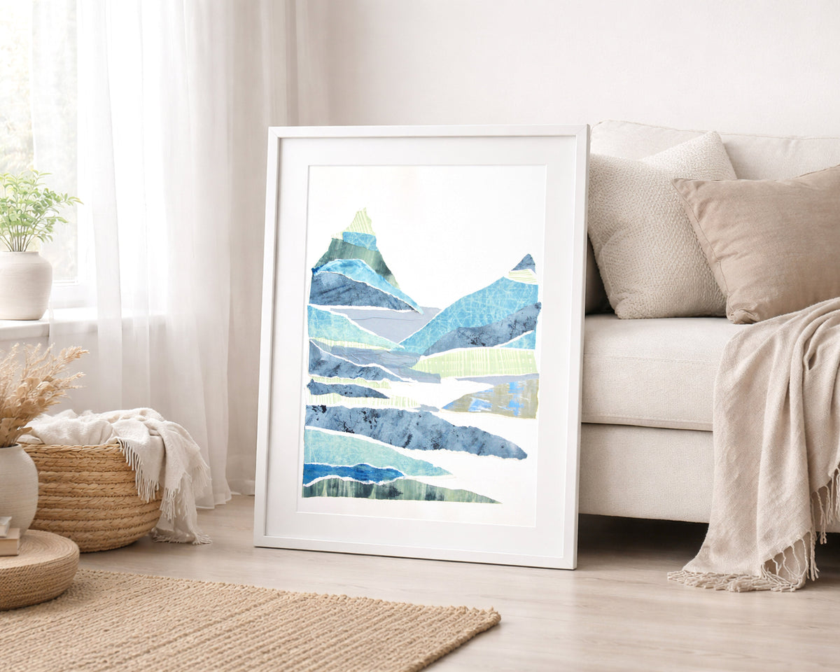 Layered Mountain Large Framed Print