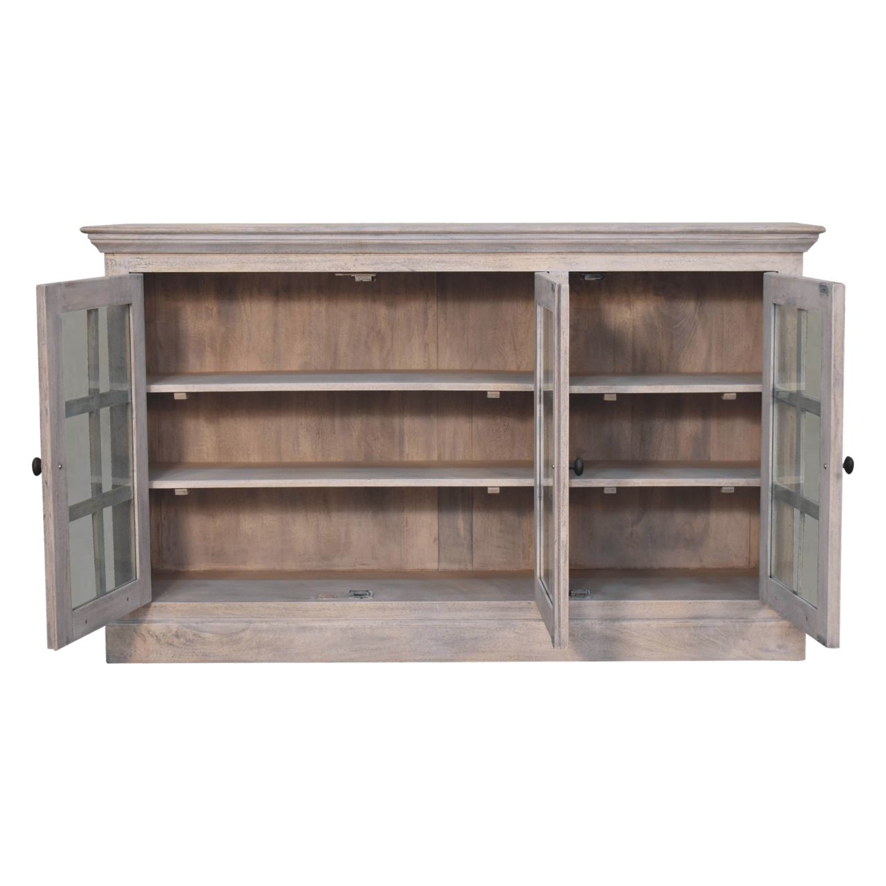 Solid Wood Stone Wash Triple Glazed Cabinet