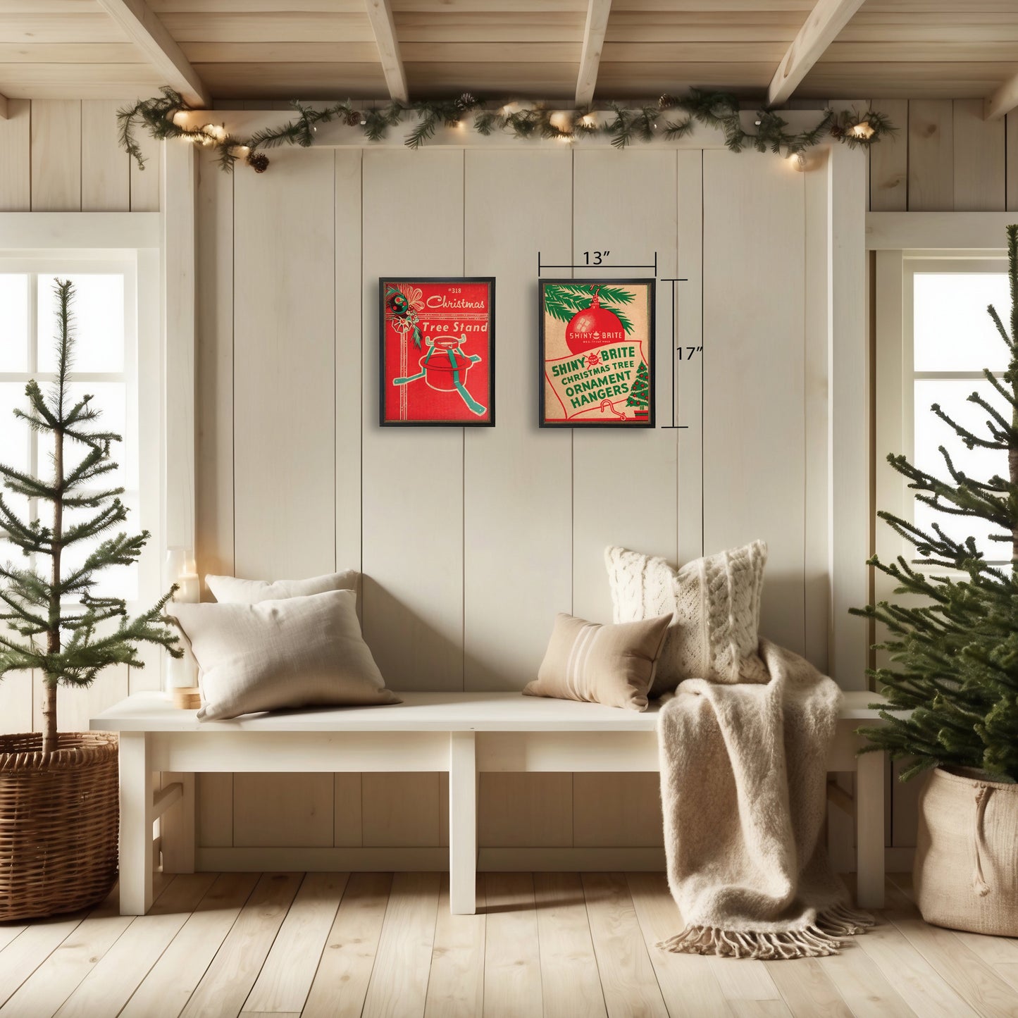 Vintage Tree Stand Christmas Poster