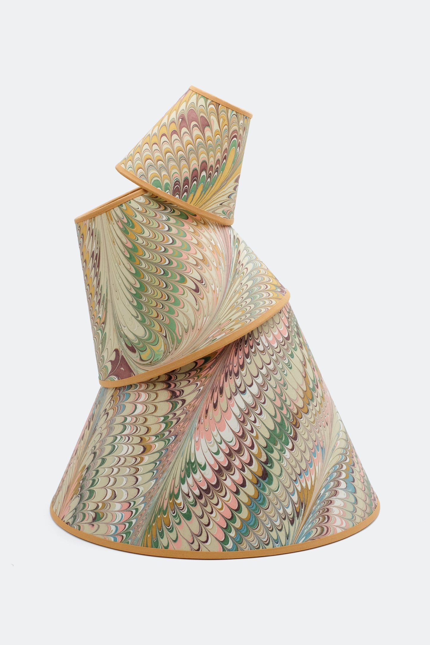 16" Empire Lampshade —  Hand-Marbled