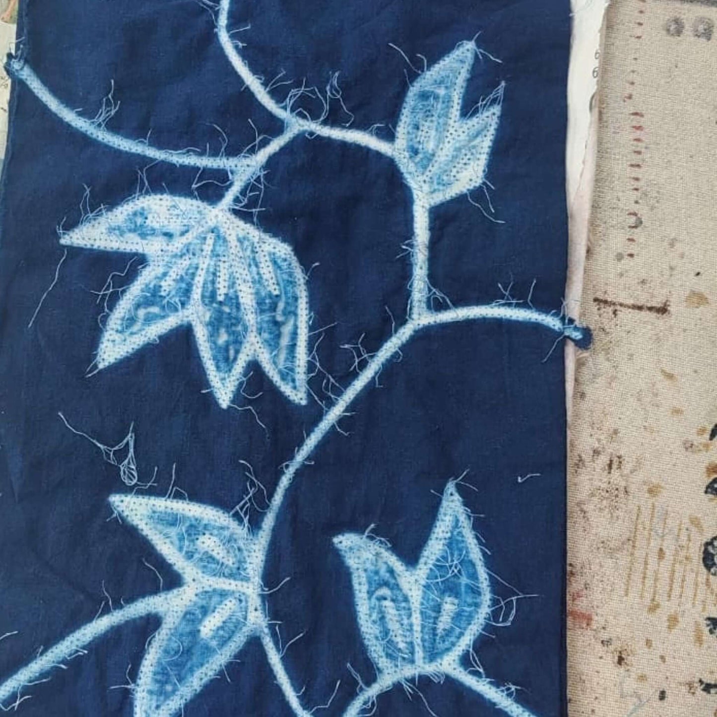 Folio Indigo Handcrafted Shibori Cotton Table Napkins ( set of 4 )