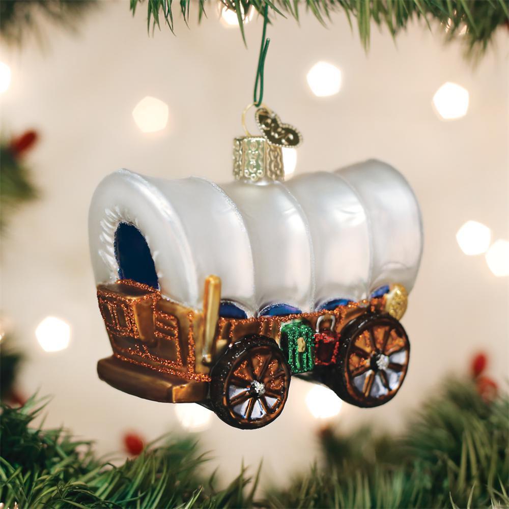 Old West Covered Wagon Ornament (Gift Boxed)