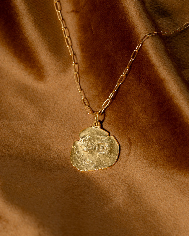 Parrot Cay Long Coin Necklace