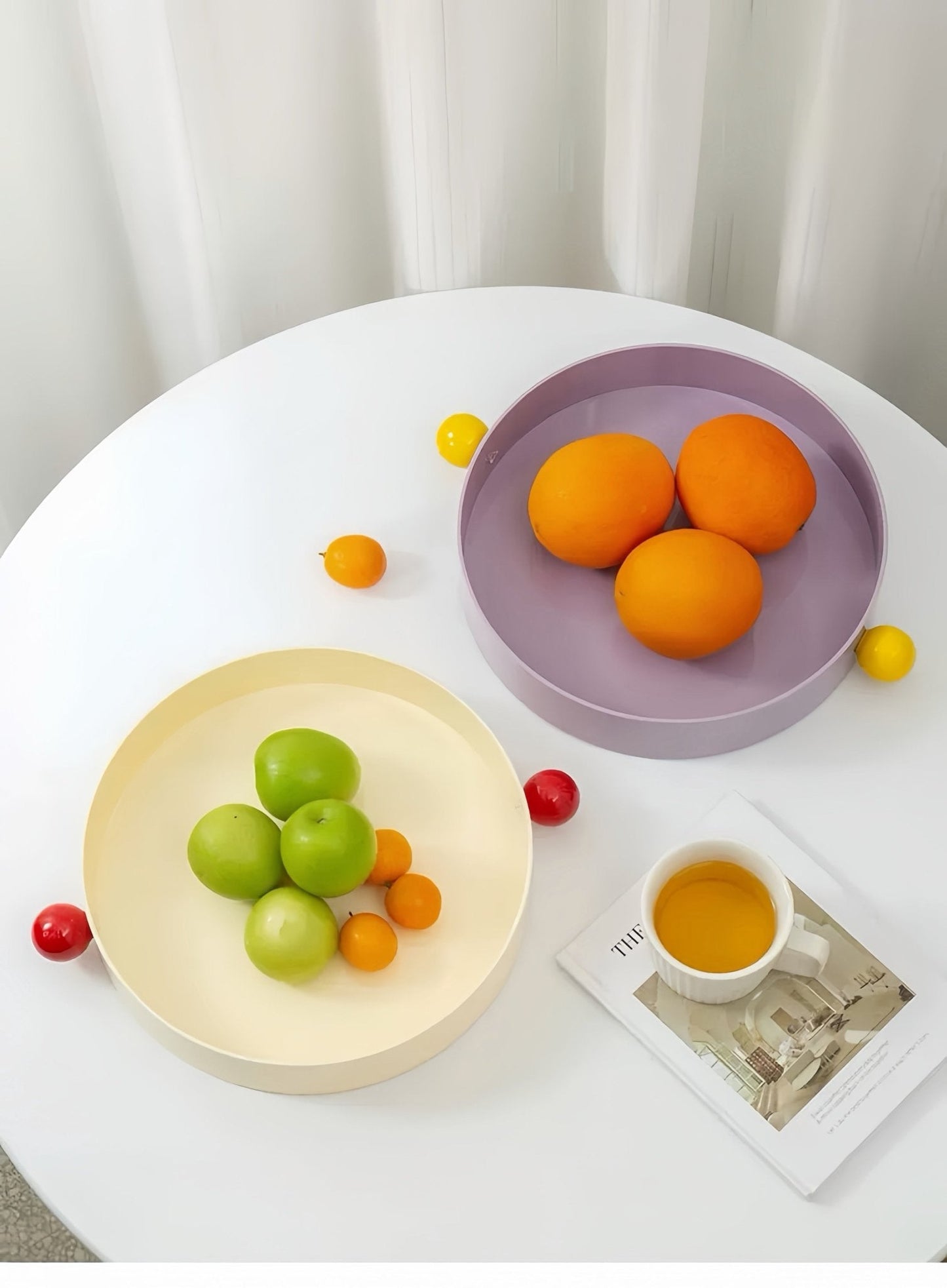 Jelly Bean Fruit Tray, Whimsical Dopamine Decorative Tray