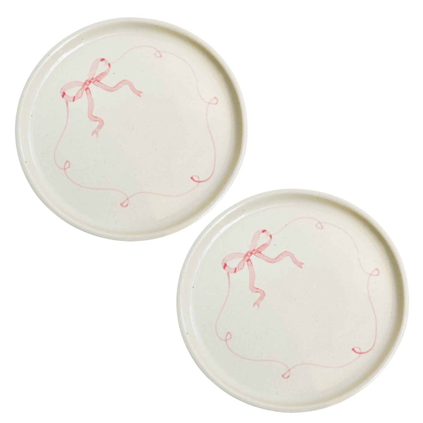 Ceramic platter - Bow, 7 Inches Set of 2