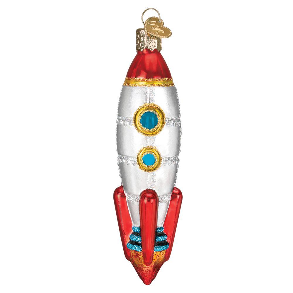Vintage Toy Rocket Ship Ornament