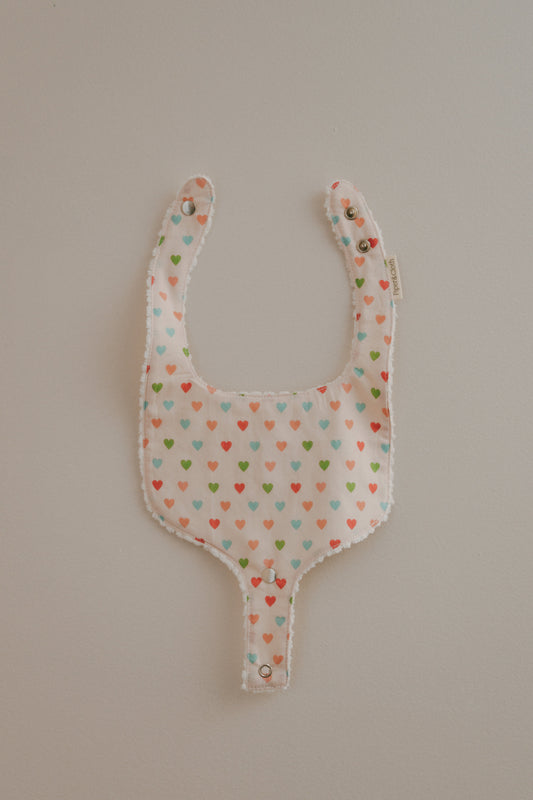 Soothe & Snap Pacifier Bib- Sweetheart Parade