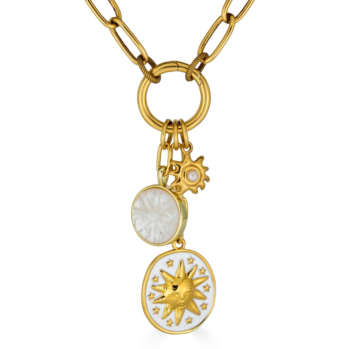 Celestial Charm Cluster Necklace