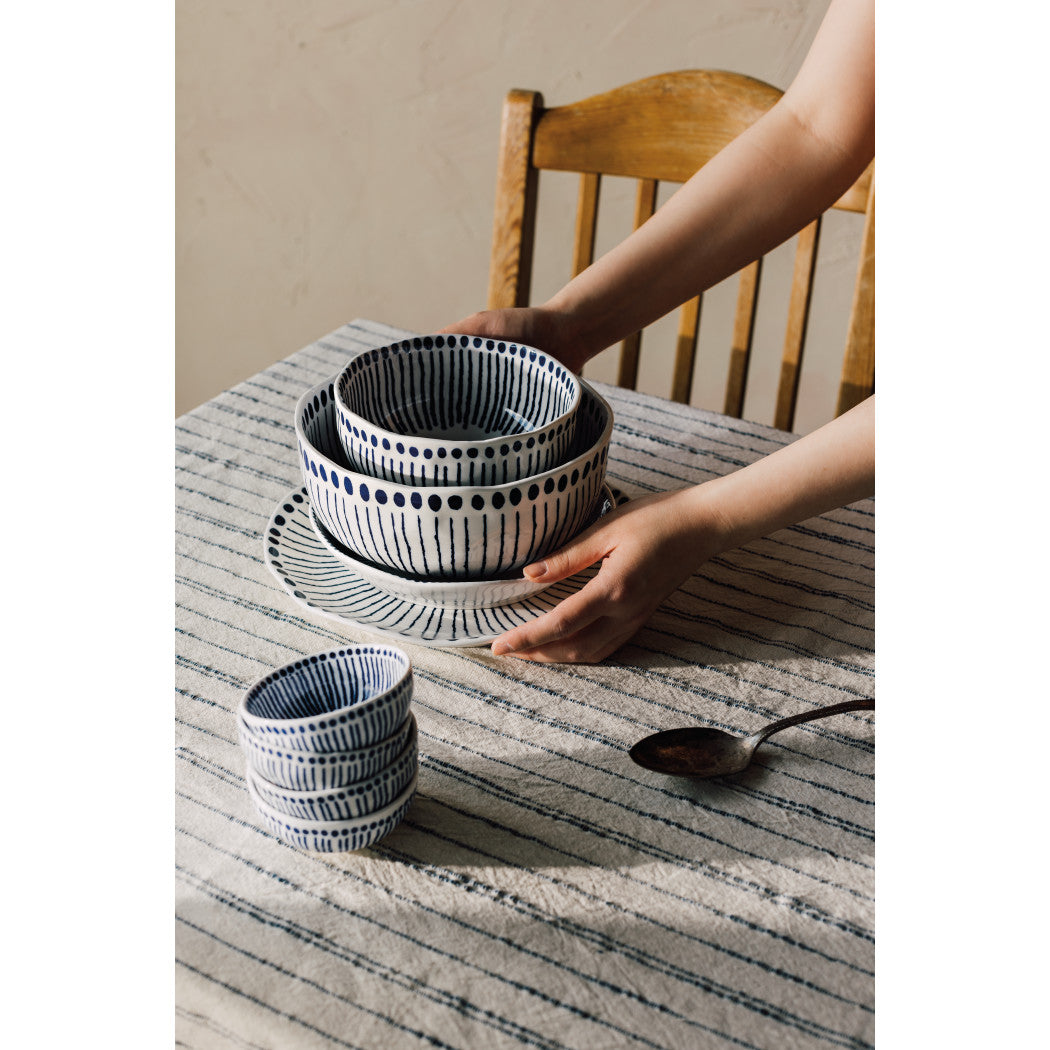 Set of 6 Sprout Stamped Plate 7.75 inch
