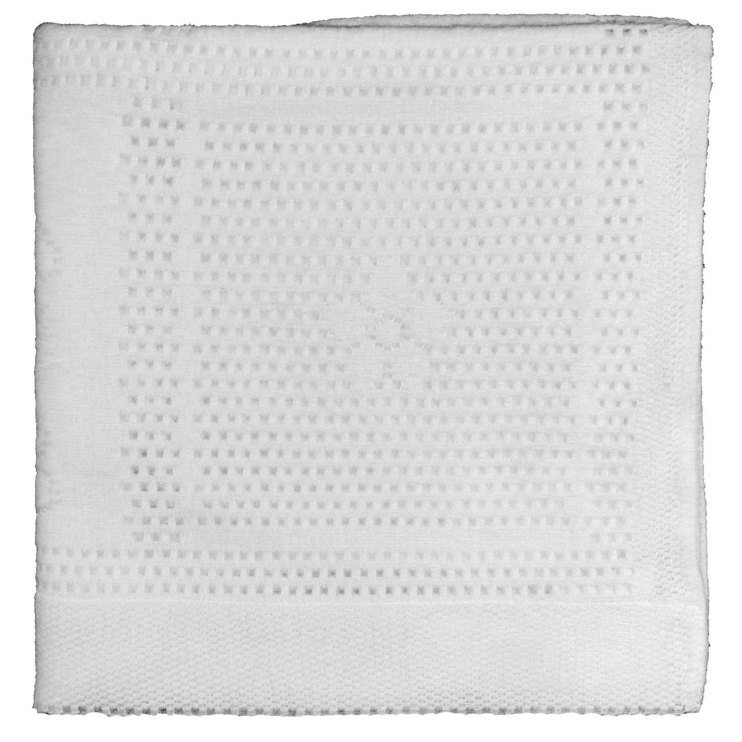 Southampton Home Lace Weave Bunny Baby Blanket ~ White ~