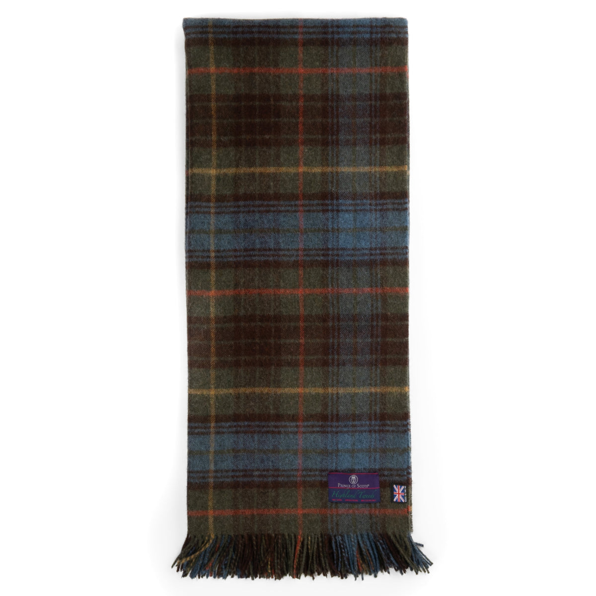 Highland Tweeds Shetland Lambswool Throw - Antique Hunting Stewart