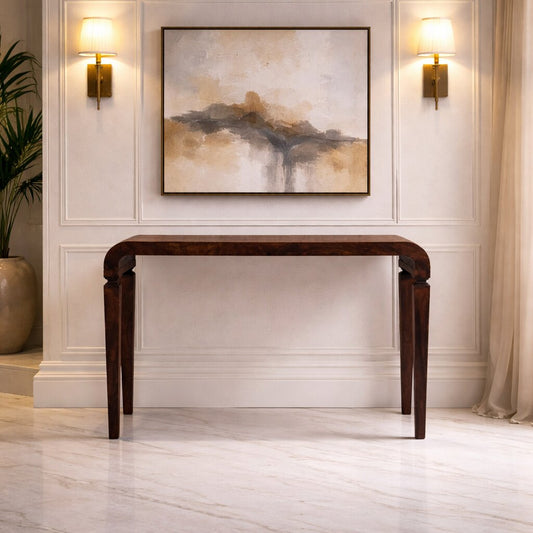 Solid Wood Arcus Curved Console Table