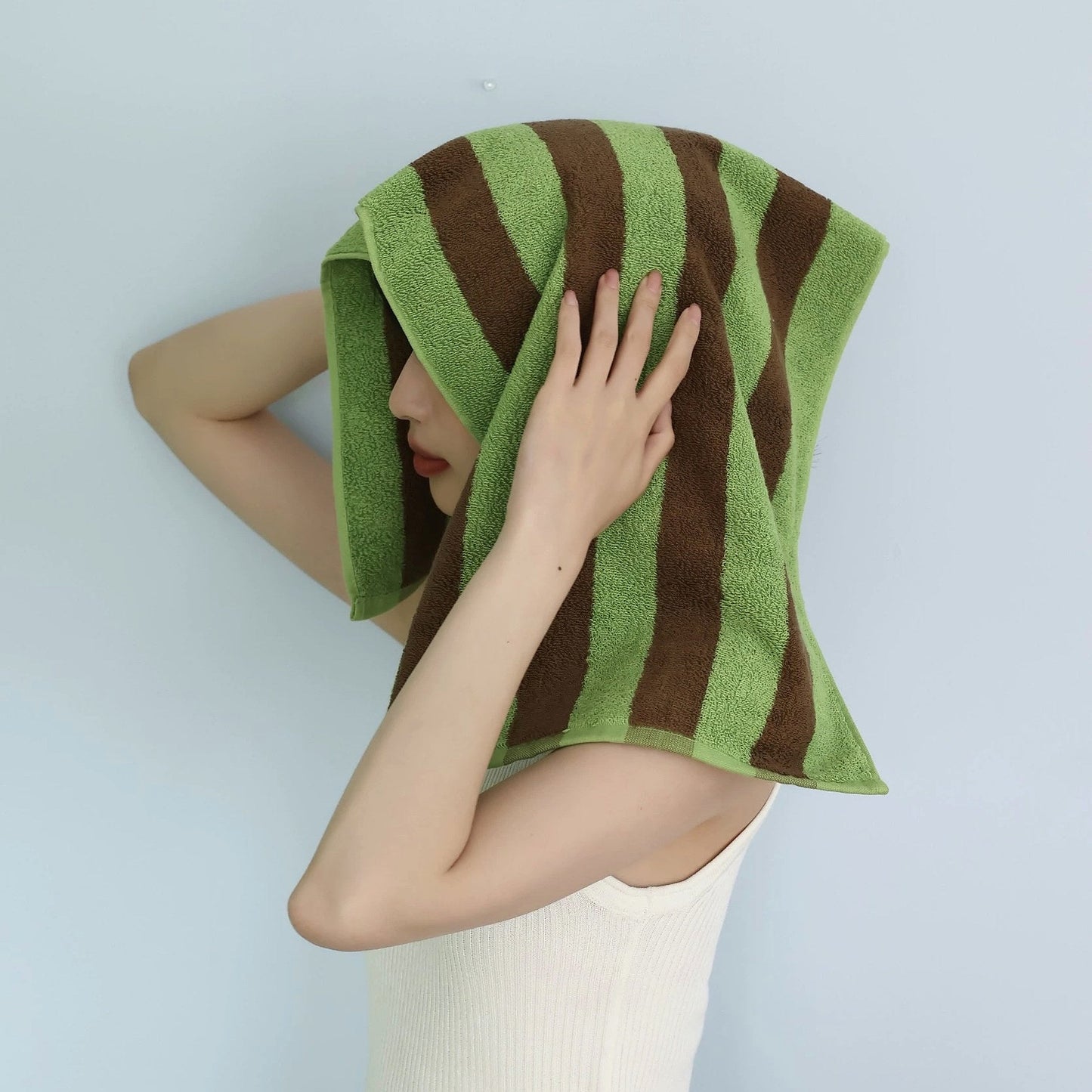 Ultra Soft Absorbent Terra Stripe Bath Towel