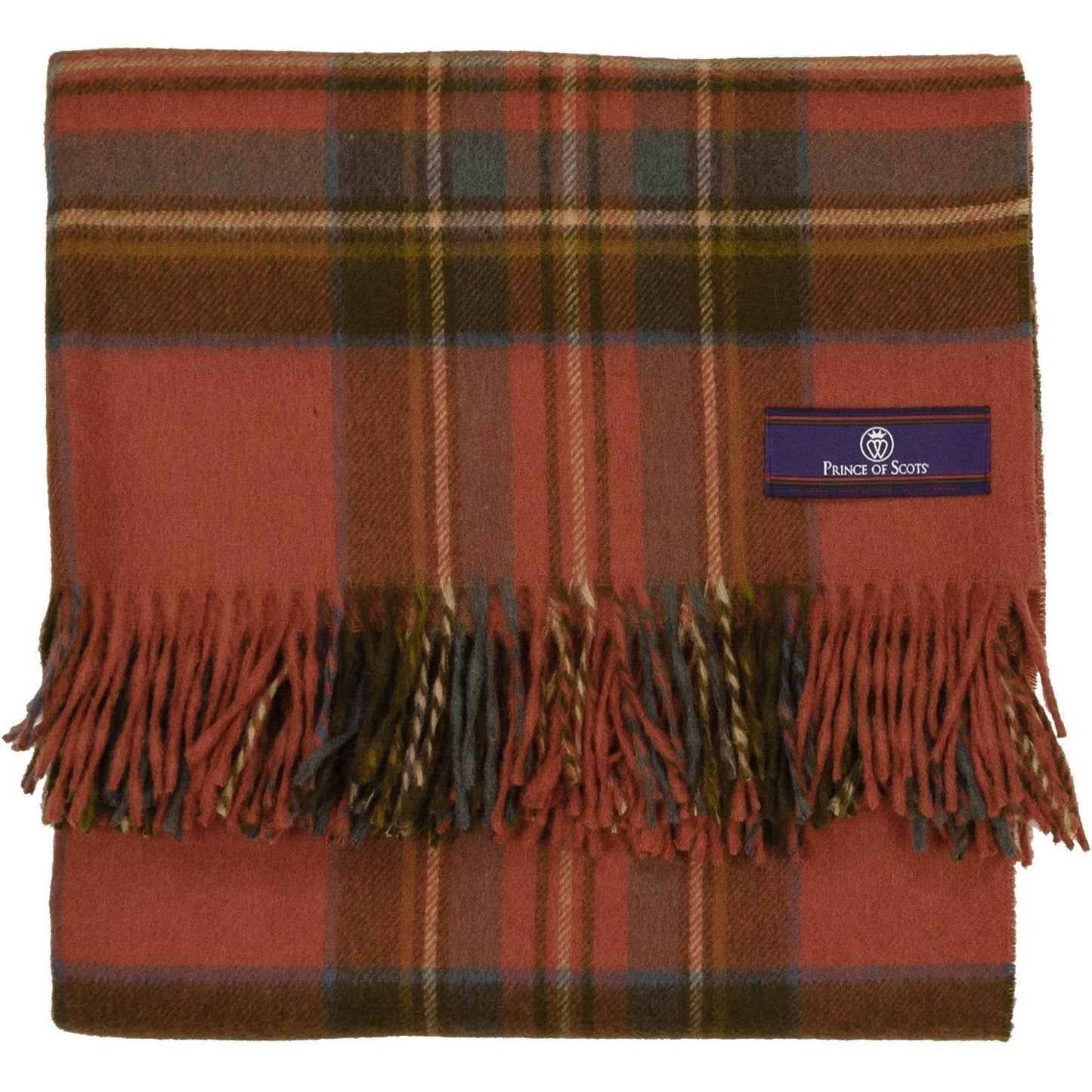 Prince of Scots Merino Wool Throw - Antique Royal Stewart