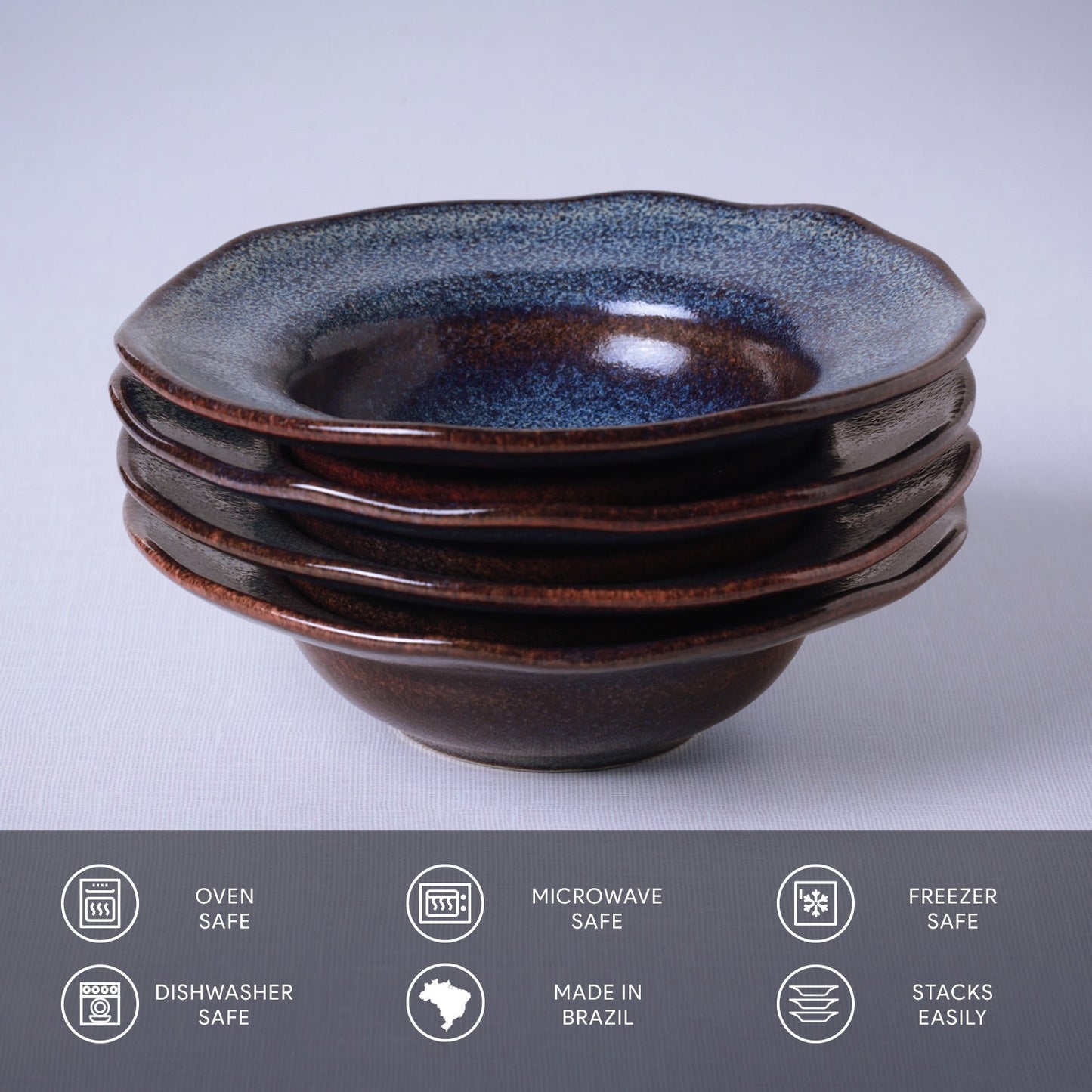 Dessert/Deep Rim Plate Set of 4