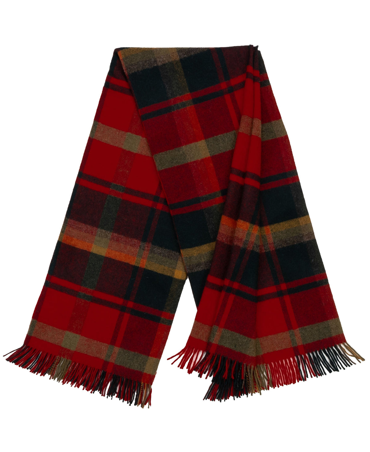 Highland Tweeds Shetland Lambswool Throw - Red Maple