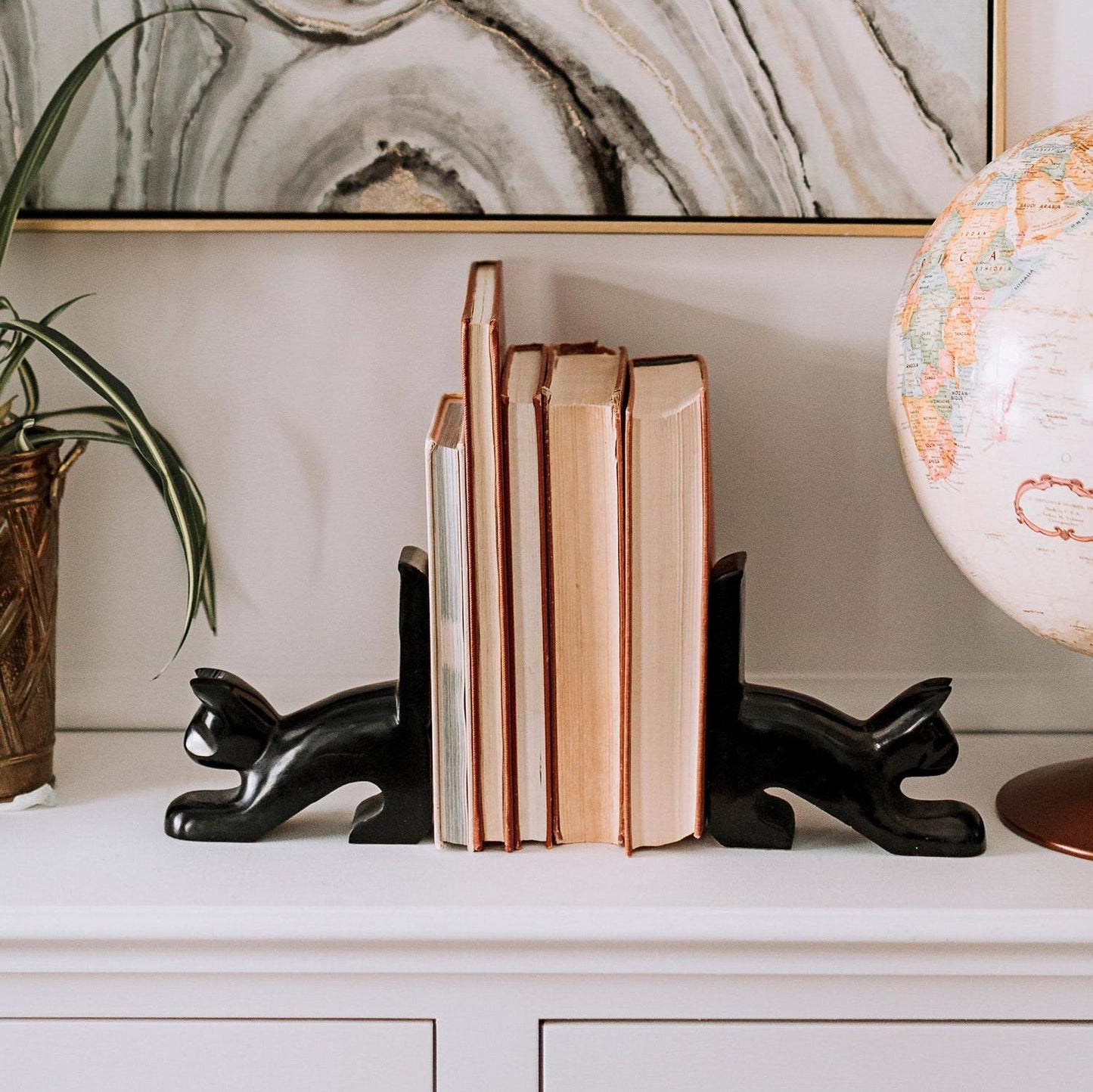 Playful Cat Bookends