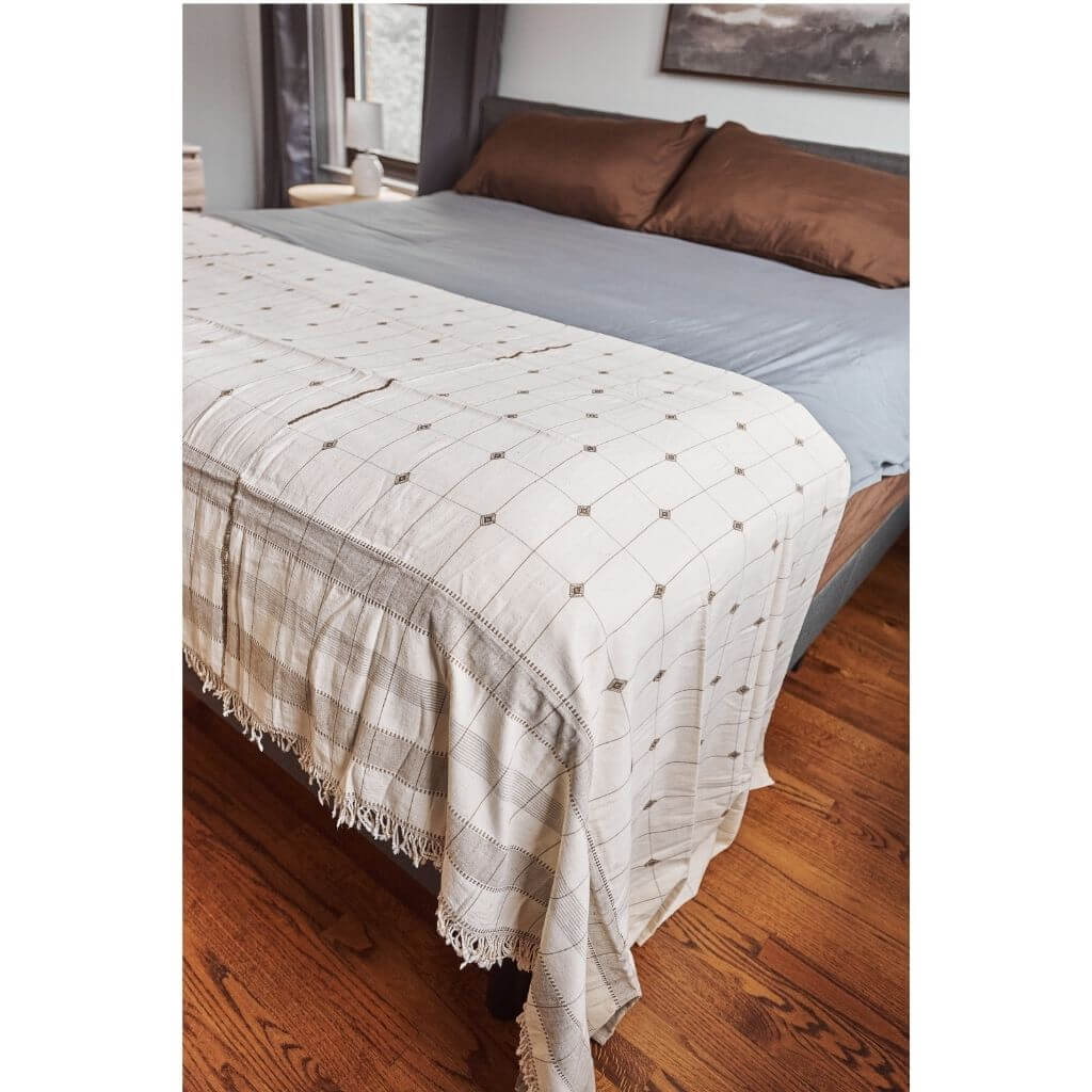 Mool Handwoven King Size Organic Cotton Bedspread