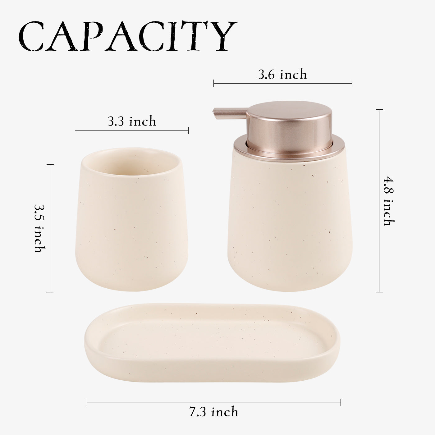 BosilunLife Foaming Bathroom Set Recycled Eco-Clay