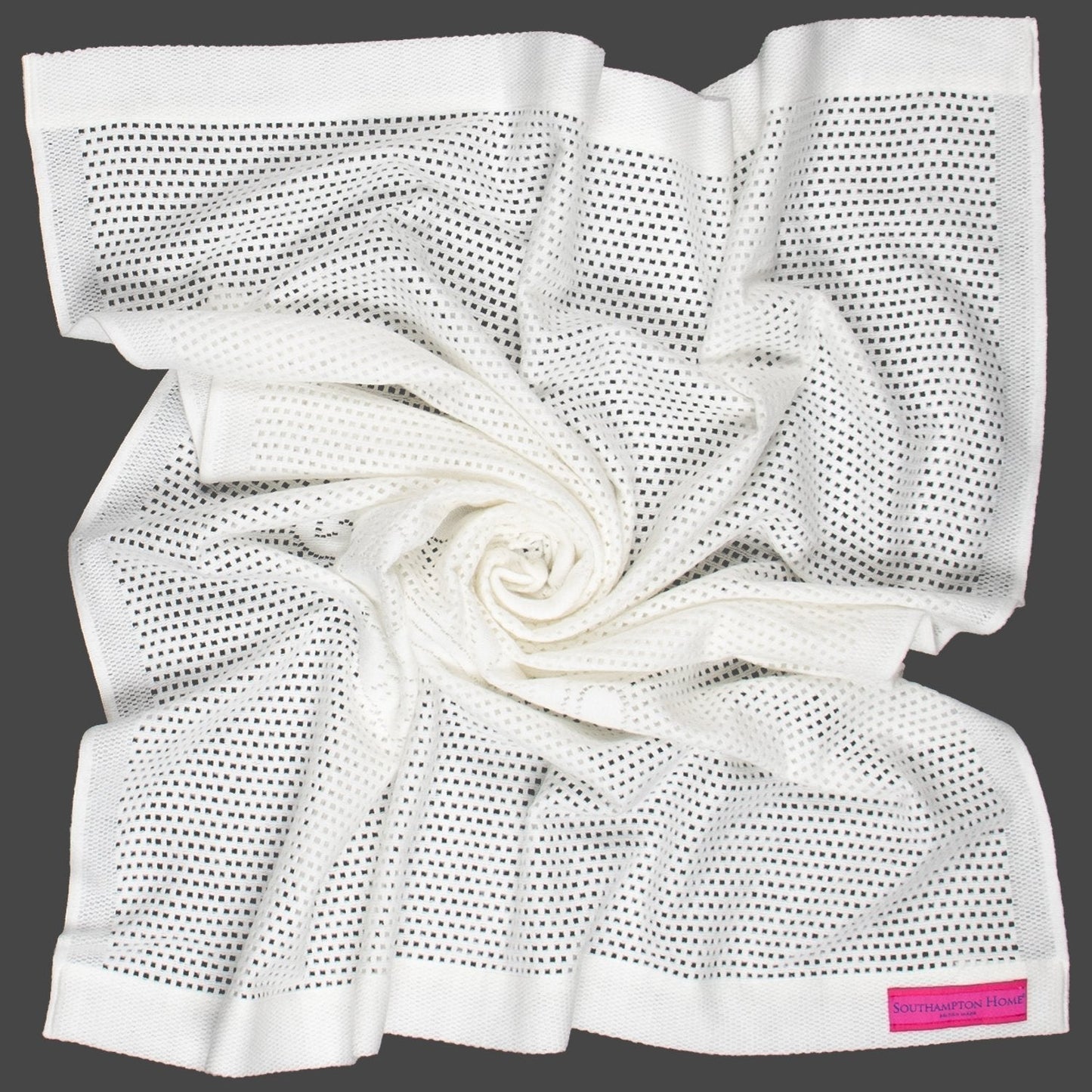 Southampton Home Lace Weave Teddy Bear Baby Blanket - White