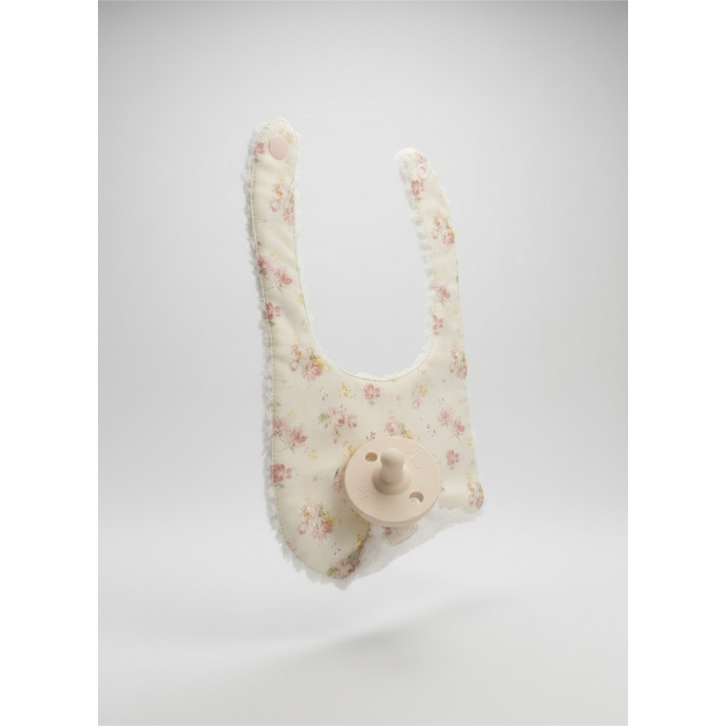 Sooth & Snap Pacifier Bib - Antique Rose