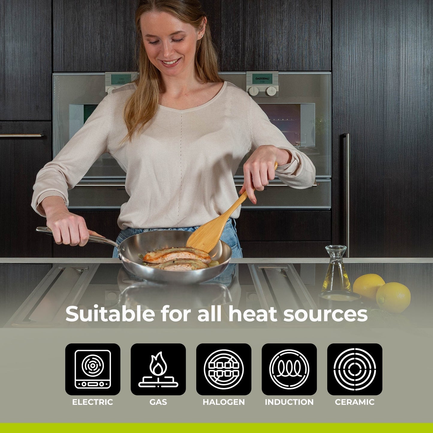 BE | LIVING Essential Series Frying Pans (Triply stainless steel)