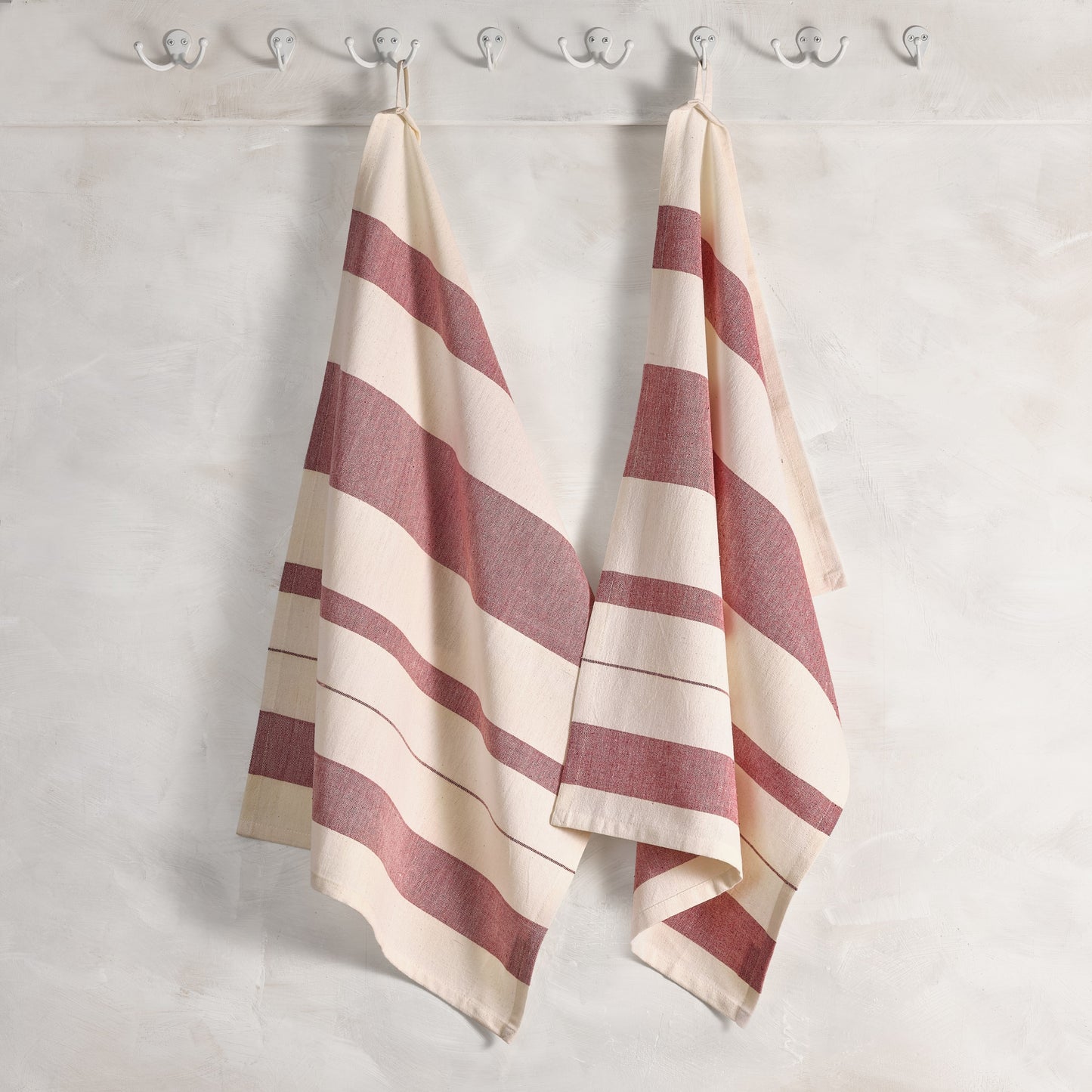 Cotton Kitchen Towel | Handwoven | Set of 2 | Artisan Made | Fair Trade | Field Stripe