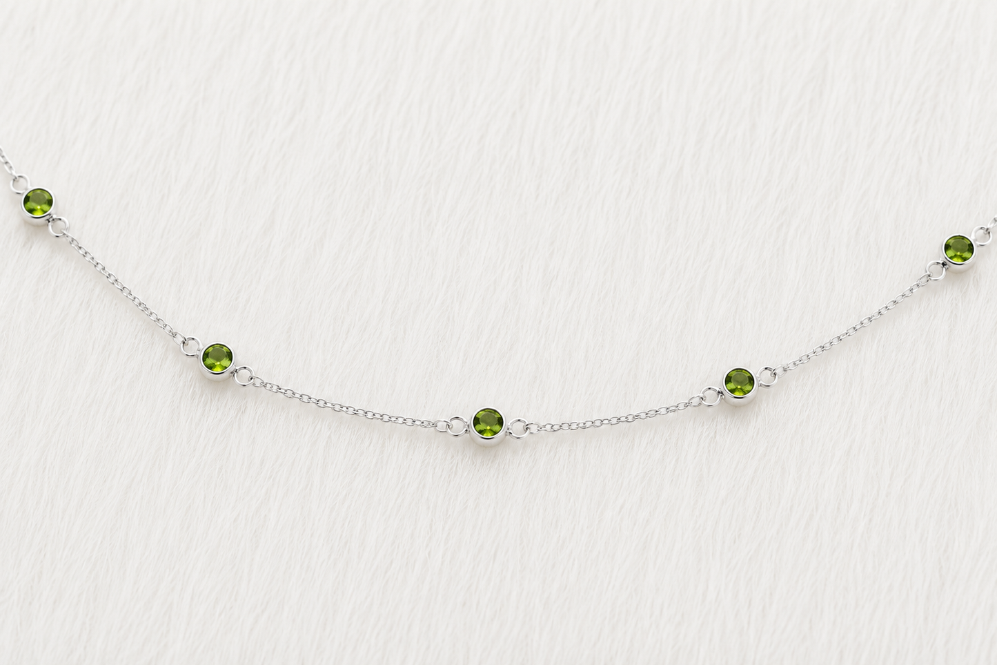 August Birthstone Bracelet — Peridot
