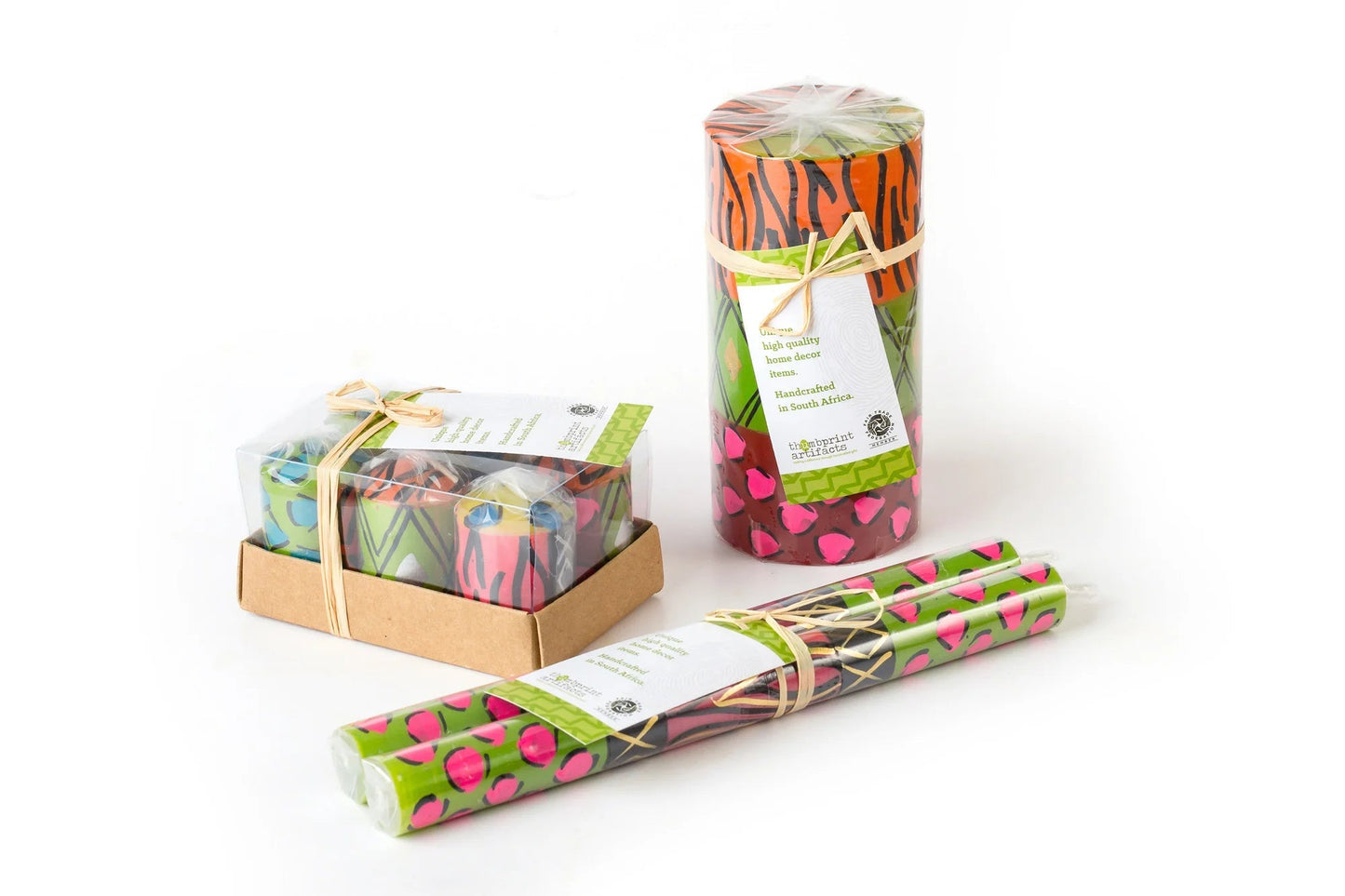Wild Animal Painted Candles