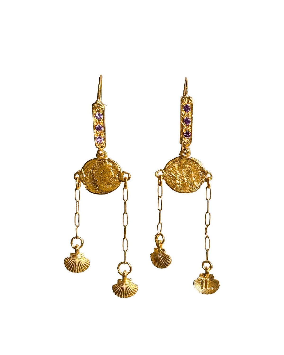 Near Miss Amethyst Earrings