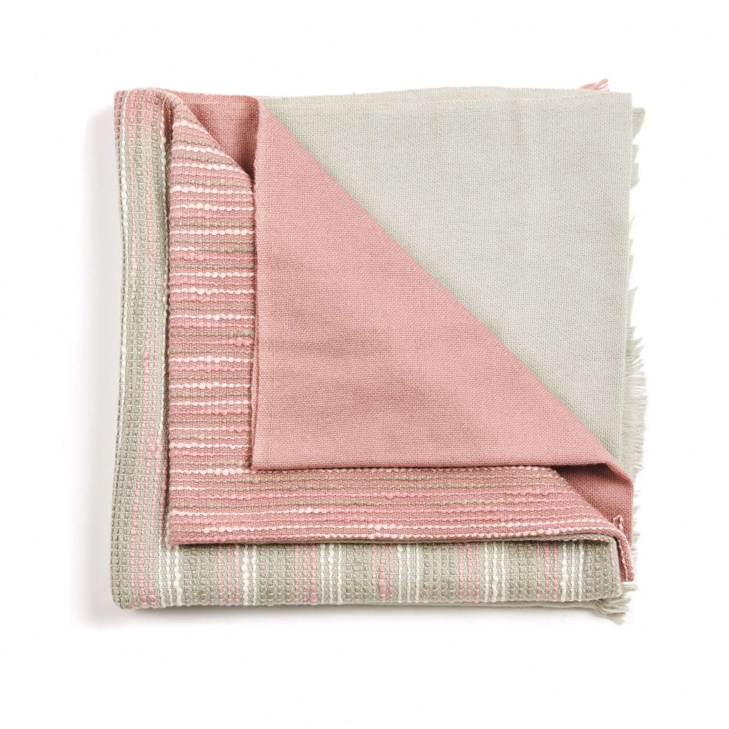 Chive Pink Green Ombre Handloom Merino Throw