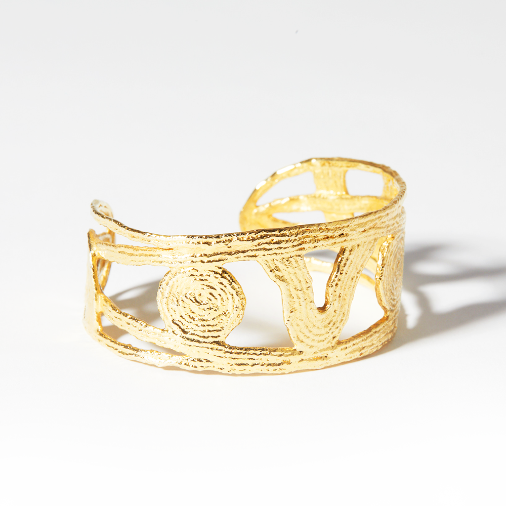 Nocturne Cuff Bracelet - 14K Gold Plate