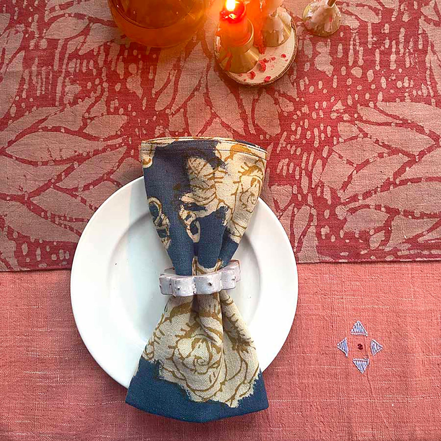 S/4 Organic Cotton Napkins - Rose Gold