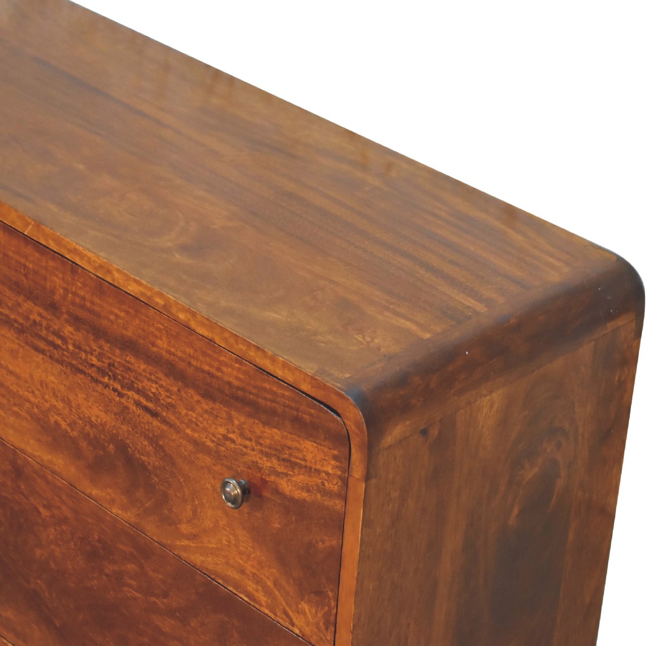 Solid Wood Large Curved Chest