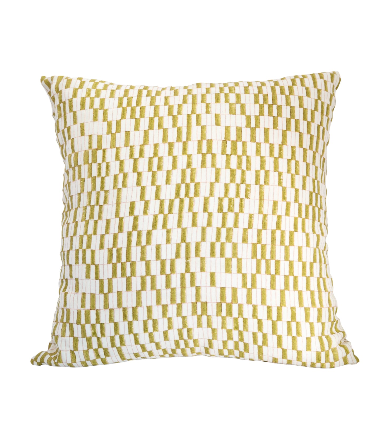 The Block Grid -  Hand Block Printed Pillow Cover