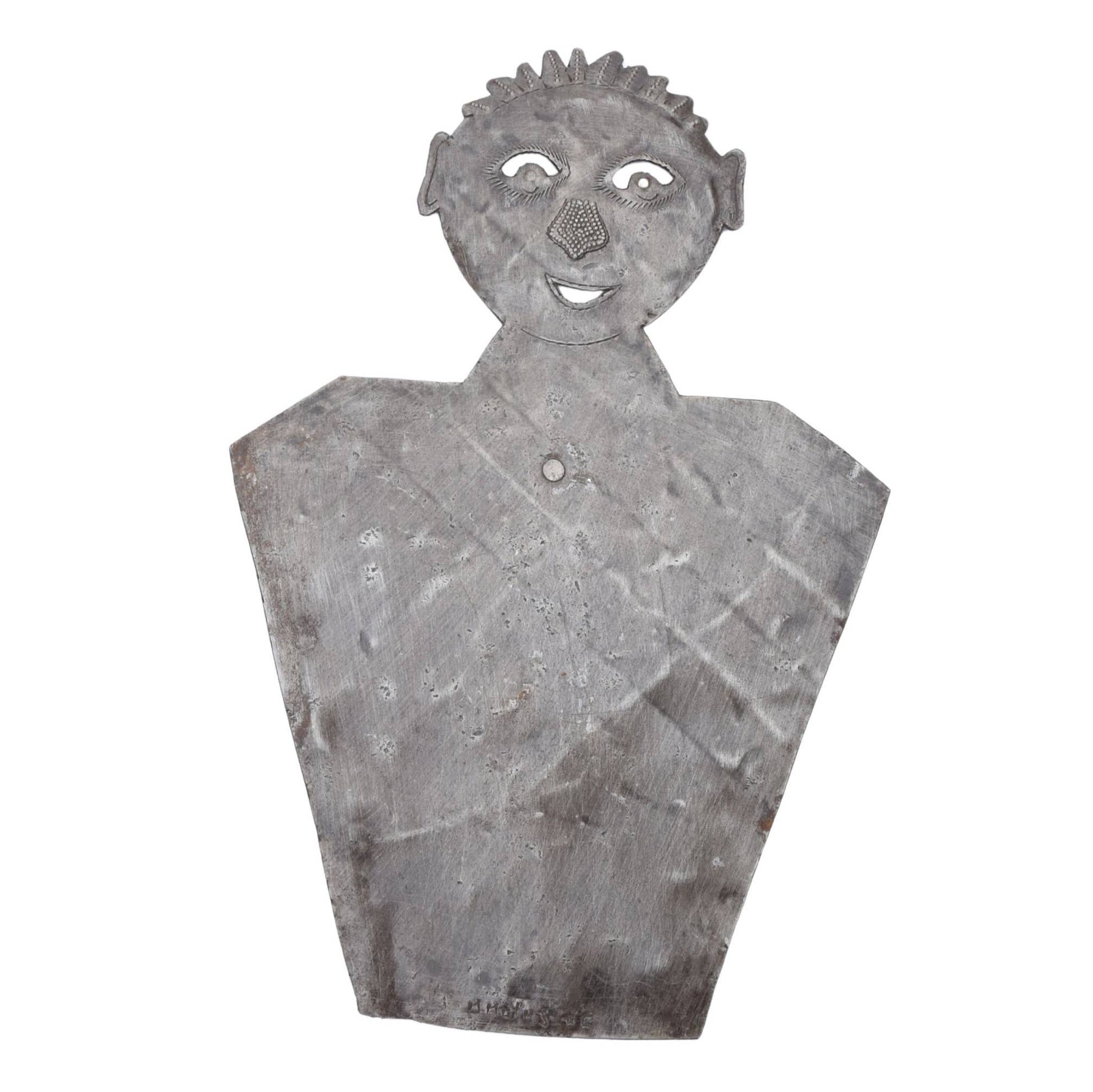 Whimsical Haitian Metal Jewelry Stand – Handmade Figure