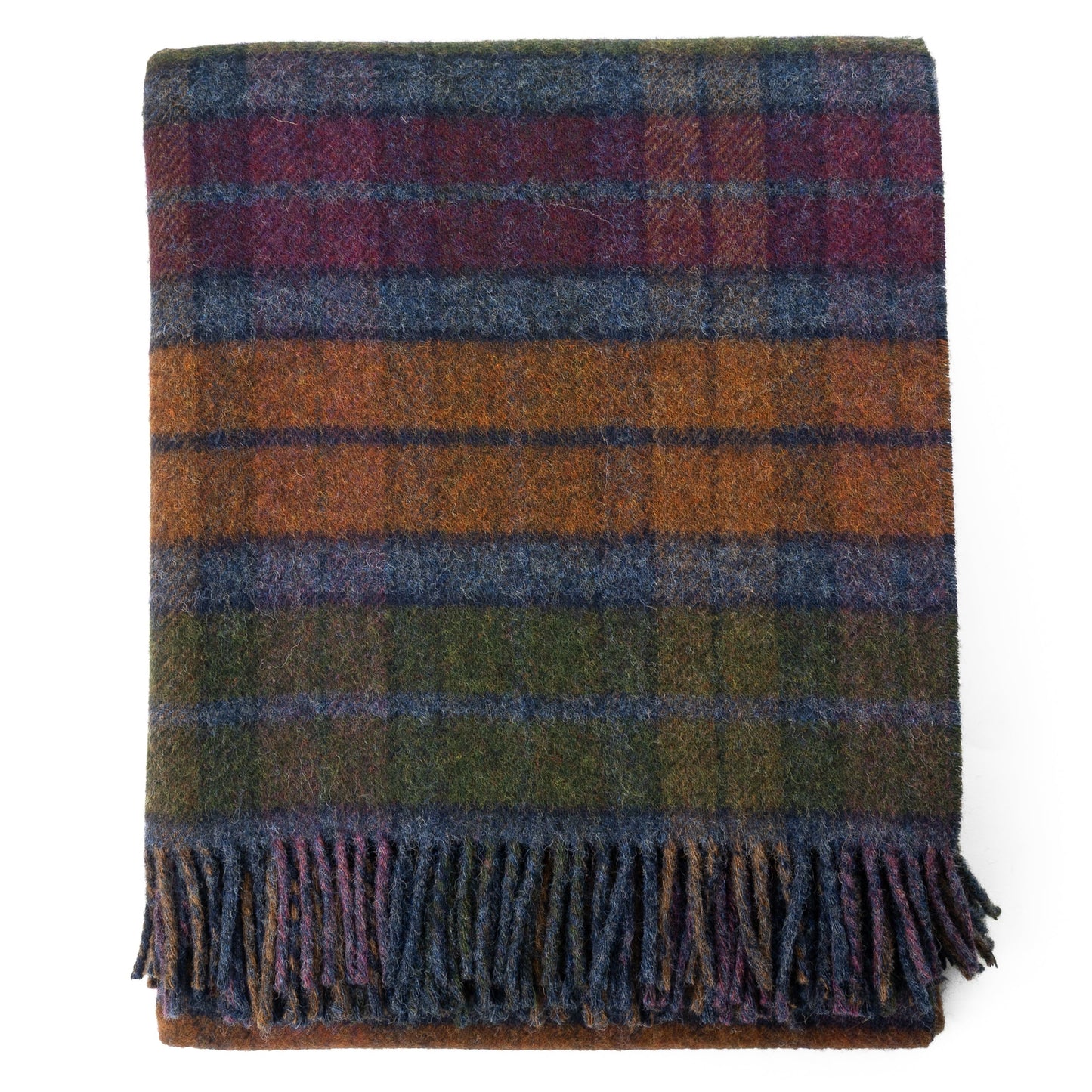 Highland Tweeds Double Cloth Throw - Grey Buchanan